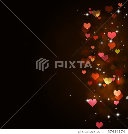 Glowing Red bokeh Hearts Glowing Red bokeh Hearts 37454174