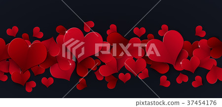 Valentine Hearts Banner Valentine Hearts Banner 37454176