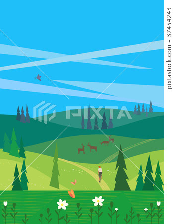 Green summer landscape 37454243