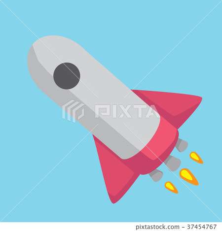 Flat vector icon design of a space rocket Flat vector icon design of a space rocket 37454767