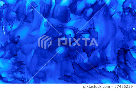 Abstract backdrop blue overflow - Stock Illustration [37456239] - PIXTA