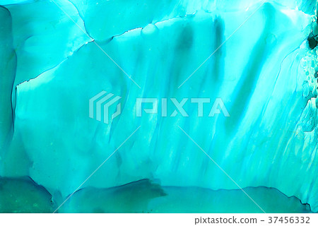 Abstract cyan textured smudged 37456332