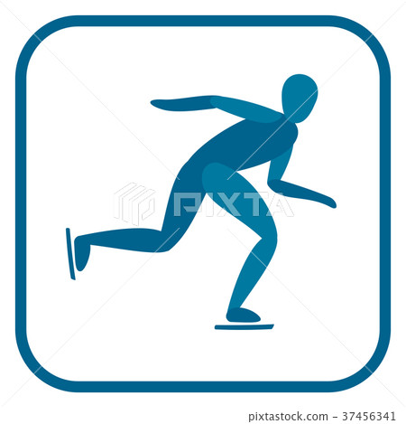 Speed skating emblem. 37456341
