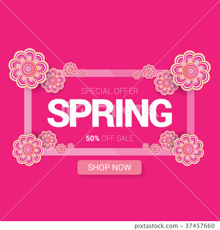 vector spring sale design template banner or tag vector spring sale design template banner or tag 37457660