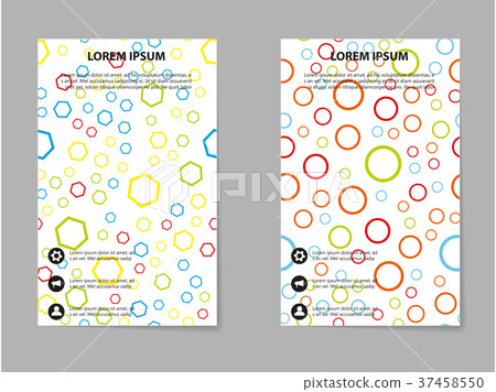 Abstract vector business template set. Brochure 37458550