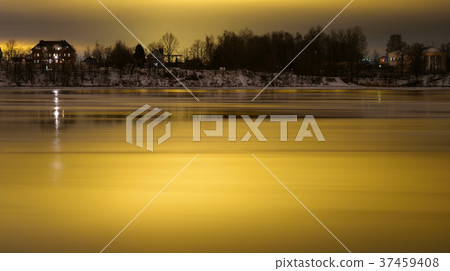 View of Neva River at evening. View of Neva River at evening. 37459408