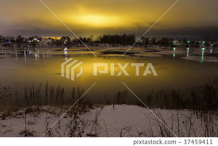 View of Neva River at evening. 37459411