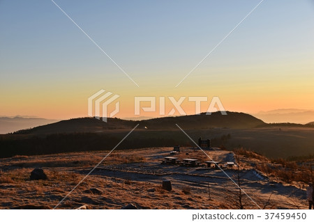 Morning glow of the Migahara plateau where dawn was reached 37459450