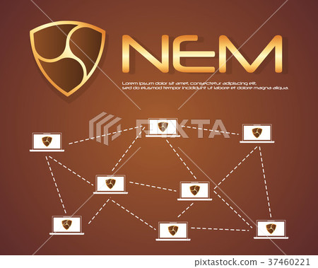 Nem blockchain style background collection Nem blockchain style background collection 37460221