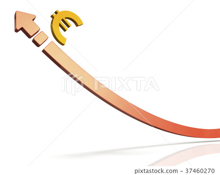 Abstract 3DCG illustrations showing expectations for a booming economy 37460270