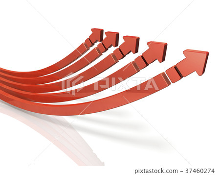 Abstract 3DCG illustrations representing teamwork 37460274