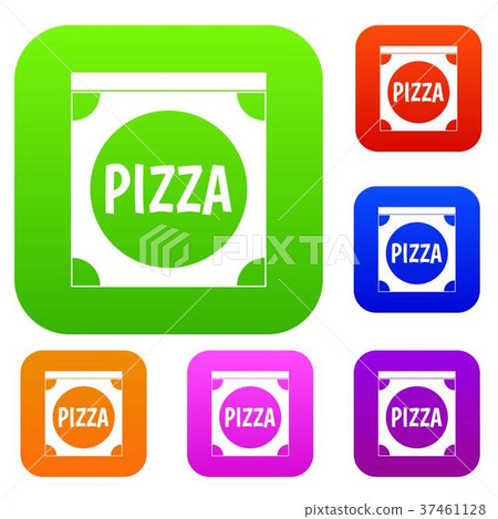 Pizza box cover set color collection Pizza box cover set color collection 37461128