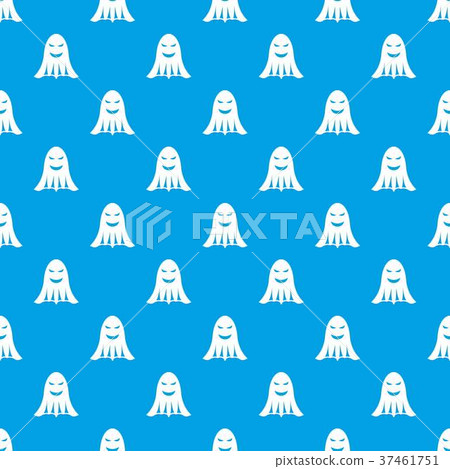 Ghost pattern seamless blue Ghost pattern seamless blue 37461751