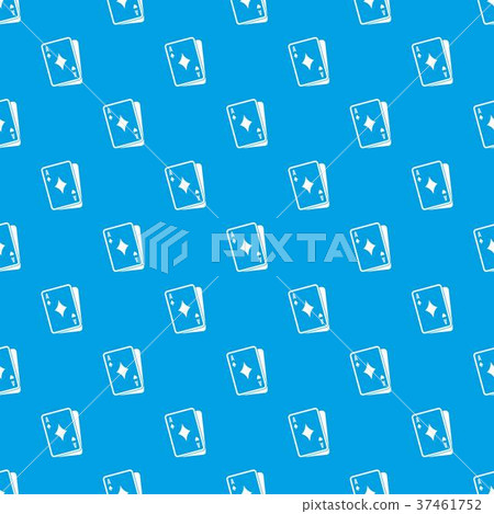 Playing card pattern seamless blue Playing card pattern seamless blue 37461752