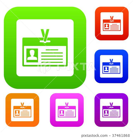 Identification card set color collection Identification card set color collection 37461868
