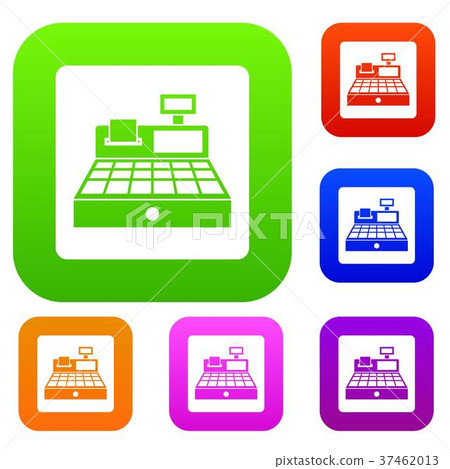 Sale cash register set color collection 37462013