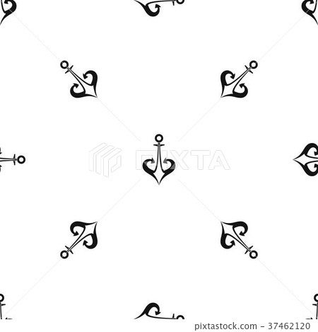 Anchor pattern seamless black 37462120