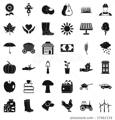 Seed icons set, simple style Seed icons set, simple style 37462158