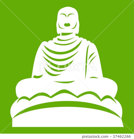 Buddha statue icon green 37462266