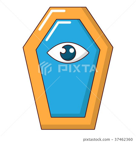 Pharaoh coffin icon, cartoon style 37462360
