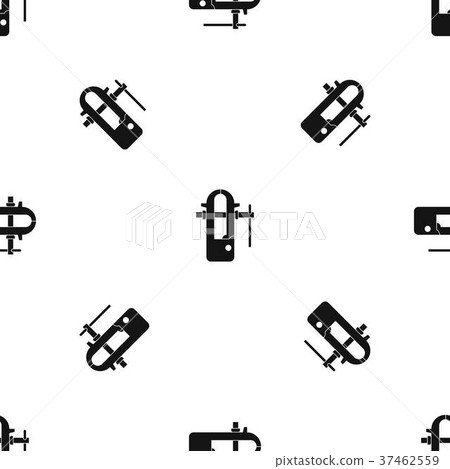 Blacksmiths vice pattern seamless black Blacksmiths vice pattern seamless black 37462559