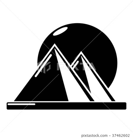Pyramid egypt icon, simple black style Pyramid egypt icon, simple black style 37462602