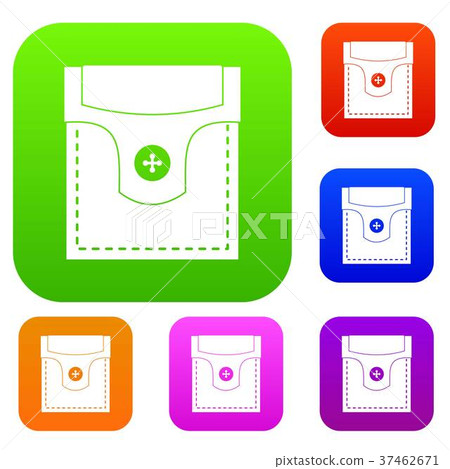 Valve pocket with button set color collection 37462671