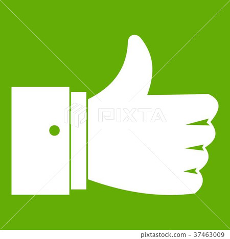 Thumb up gesture icon green Thumb up gesture icon green 37463009
