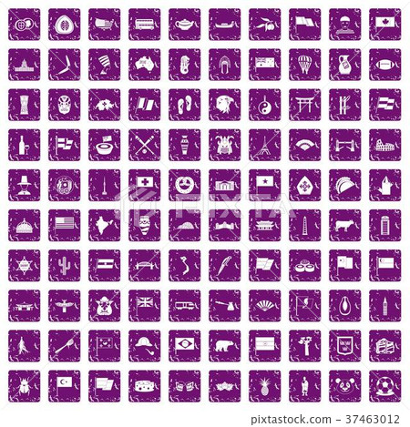 100 national flag icons set grunge purple 100 national flag icons set grunge purple 37463012