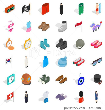 Model icons set, isometric style - Stock Illustration [37463083] - PIXTA