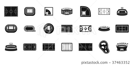 Sport arena icon set, simple style 37463352
