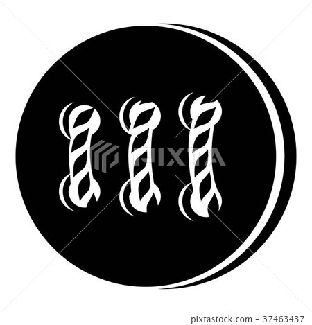 Retro button icon, simple black style Retro button icon, simple black style 37463437
