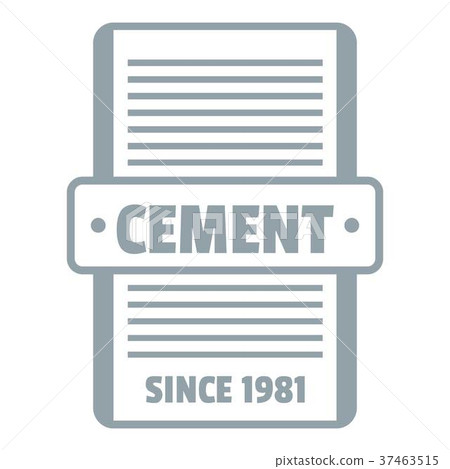 Cement logo, gray monochrome style 37463515
