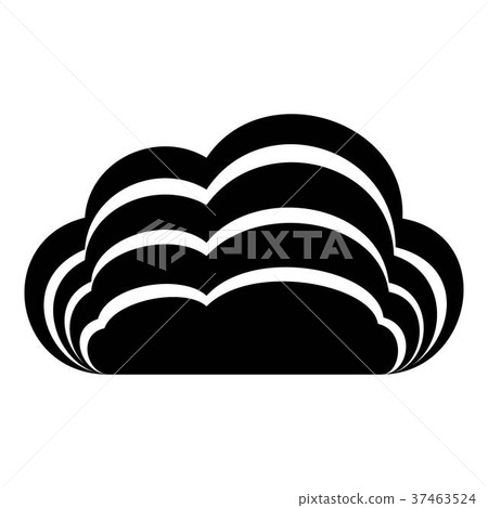 Nature cloud icon, simple black style 37463524