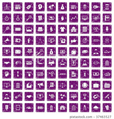 100 partnership icons set grunge purple 100 partnership icons set grunge purple 37463527