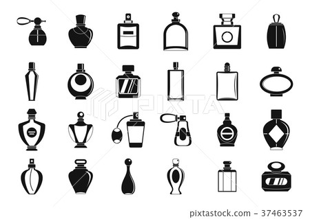 Perfume icon set, simple style Perfume icon set, simple style 37463537