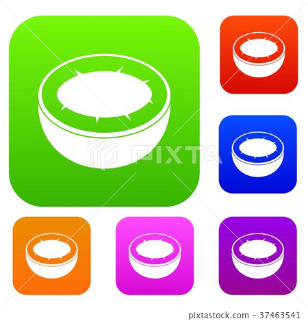 Half of coconut set color collection Half of coconut set color collection 37463541