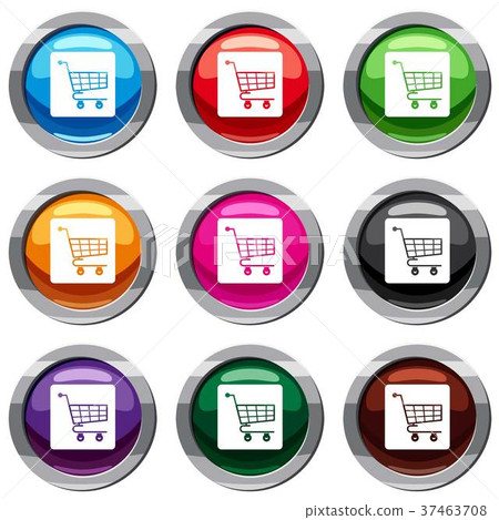 Shopping cart set 9 collection Shopping cart set 9 collection 37463708