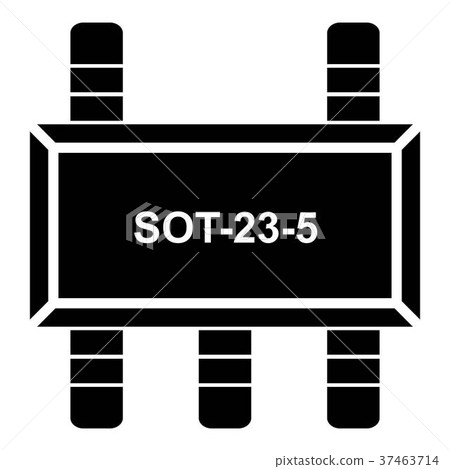 Military microchip icon, simple black style Military microchip icon, simple black style 37463714