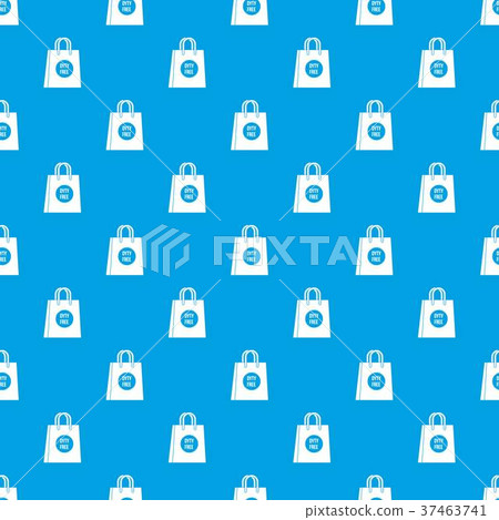 Duty free shopping bag pattern seamless blue 37463741