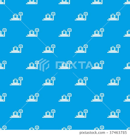 Luggage weighing pattern seamless blue 37463785