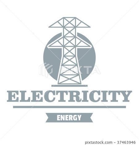 Power station logo, simple gray style 37463946