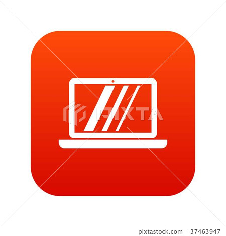 Laptop icon digital red Laptop icon digital red 37463947