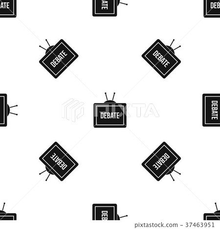 TV with the Debate inscription pattern seamless black TV with the Debate inscription pattern seamless black 37463951