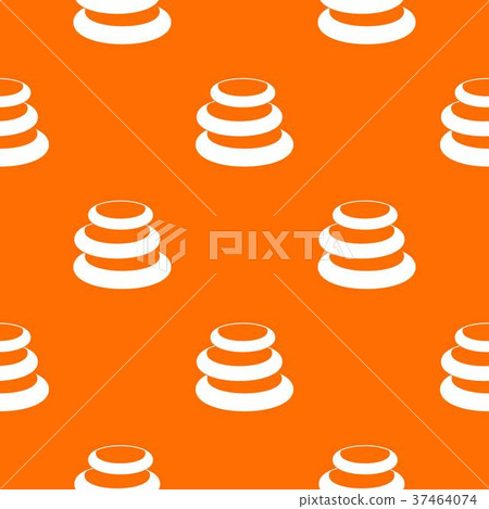 Stack of basalt balancing stones pattern seamless Stack of basalt balancing stones pattern seamless 37464074