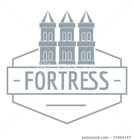 Fortress logo, simple gray style Fortress logo, simple gray style 37464147