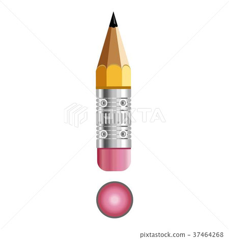 Sign exclamation mark pencil icon, cartoon style Sign exclamation mark pencil icon, cartoon style 37464268