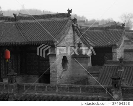 Wangjia Courtyard Pingyao Ancient City Qing Dynasty Houses Red Lanterns Traditional Architecture Cultural Heritage 37464338