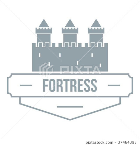 Luxury fortress logo, simple gray style Luxury fortress logo, simple gray style 37464385