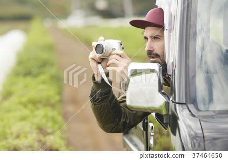 Camera shooting Foreigner driving a truck 37464650